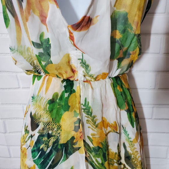 Luxxel Yellow Floral Romper Dress - Picture 3 of 8